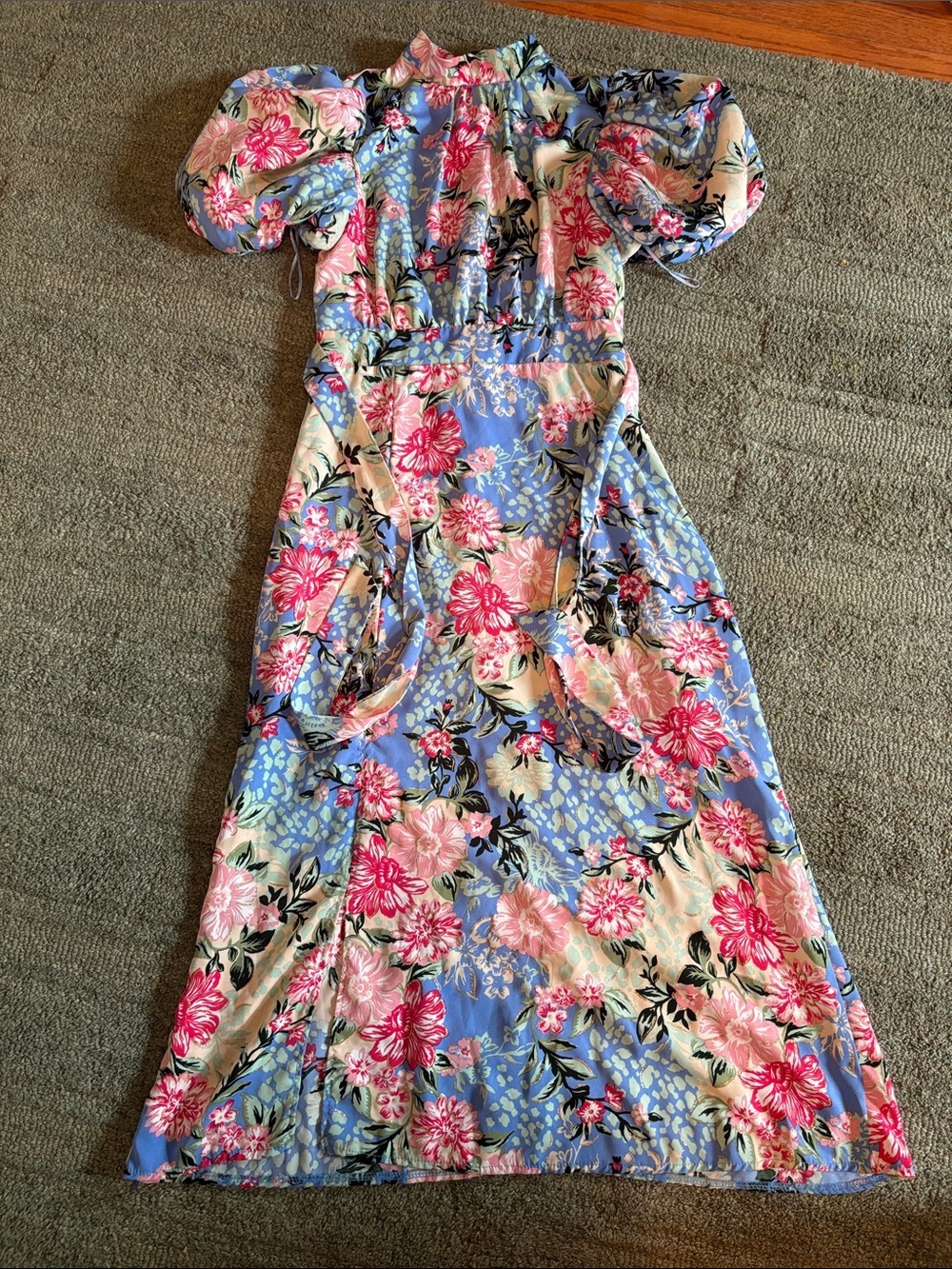Girl in Mind floral puff sleeve midi dress 4